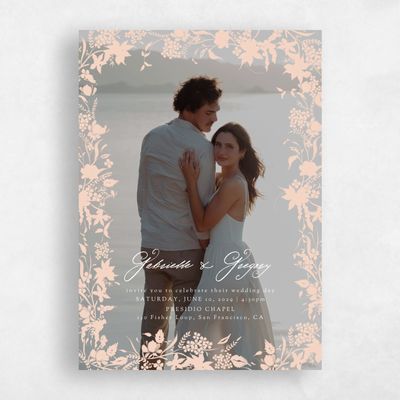 Peach, Orange Wedding Invitation - Erica Photo