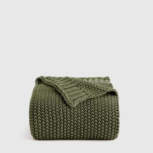 Cotton Fisherman Throw - Olive