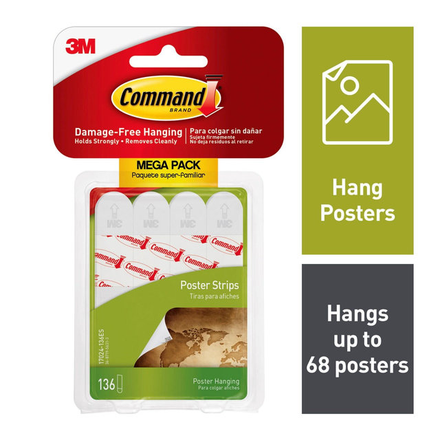 Command Poster 136 Strips Strips Mega Pack White
