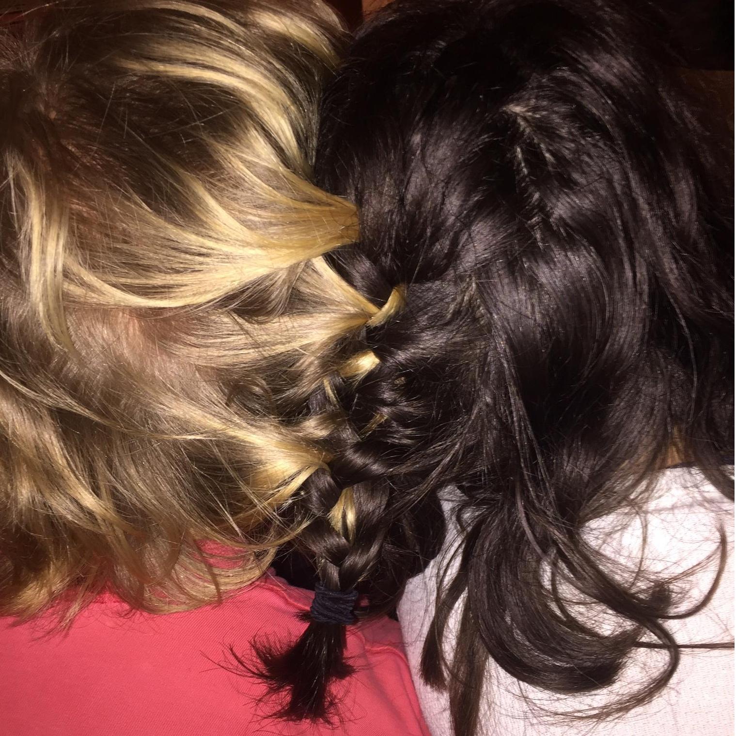 The tradition of braiding our hair together on Christmas