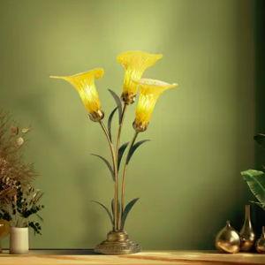 River of Goods 23.5" H Calla Lily Table Lamp - Yellow