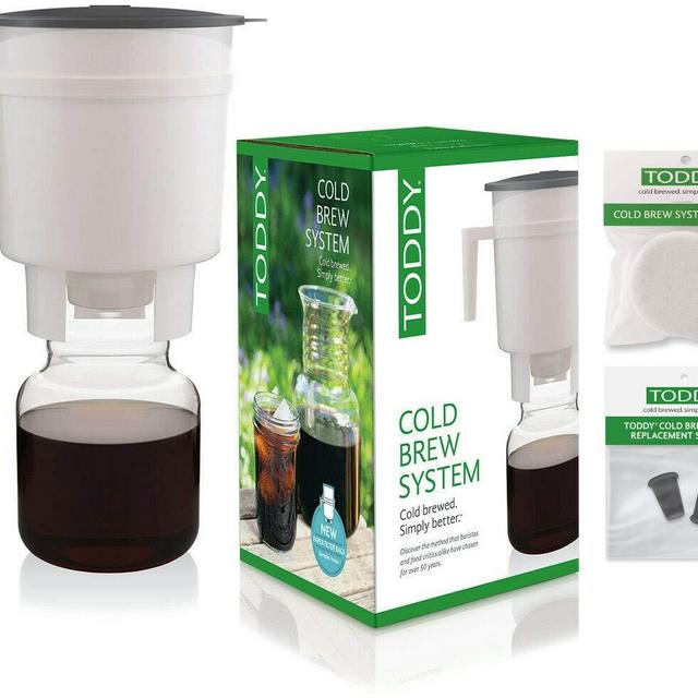 Toddy Cold Brew Coffee Maker System with Extra Filters and Silicone Stoppers Bundle