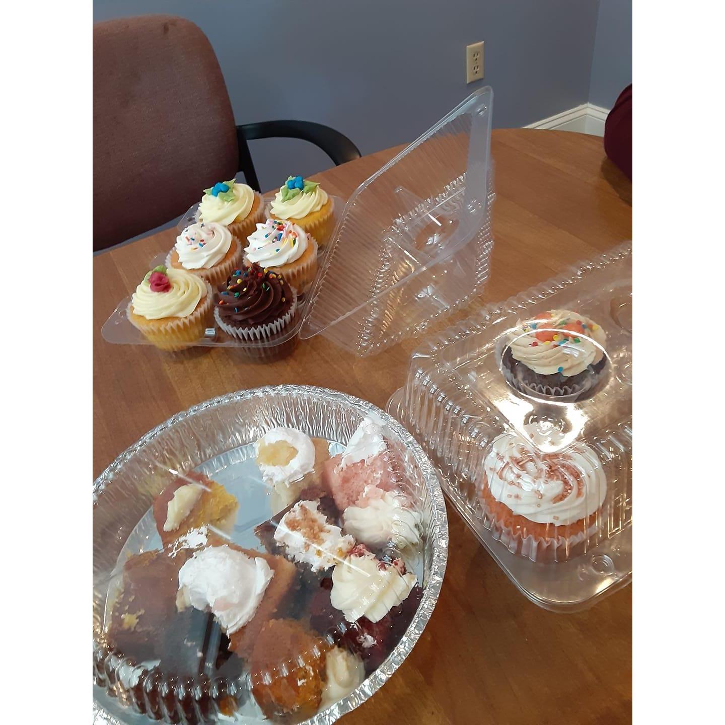 Some goodies from our cake tasting
