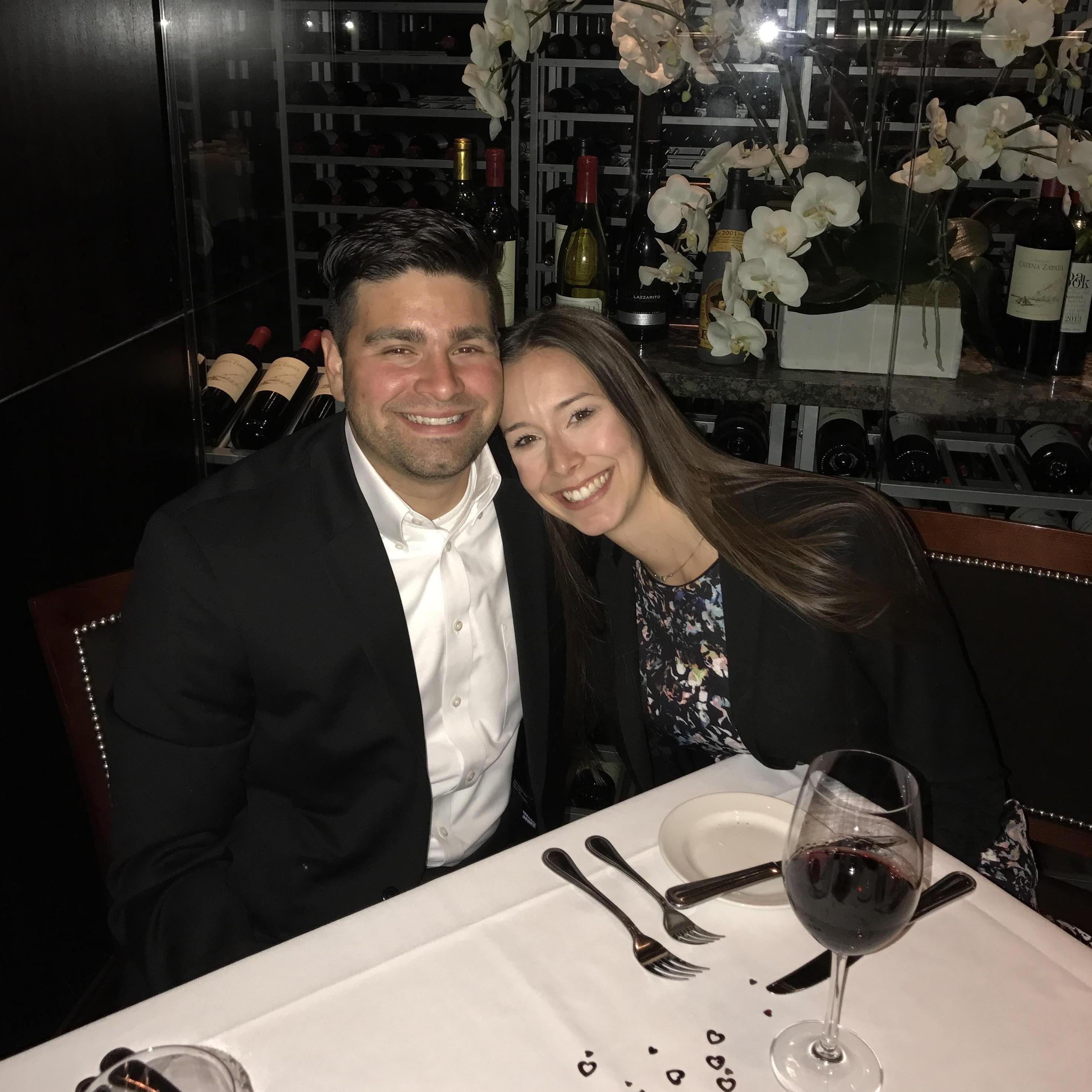 Celebrating a Valentine's Day...we clean up well.