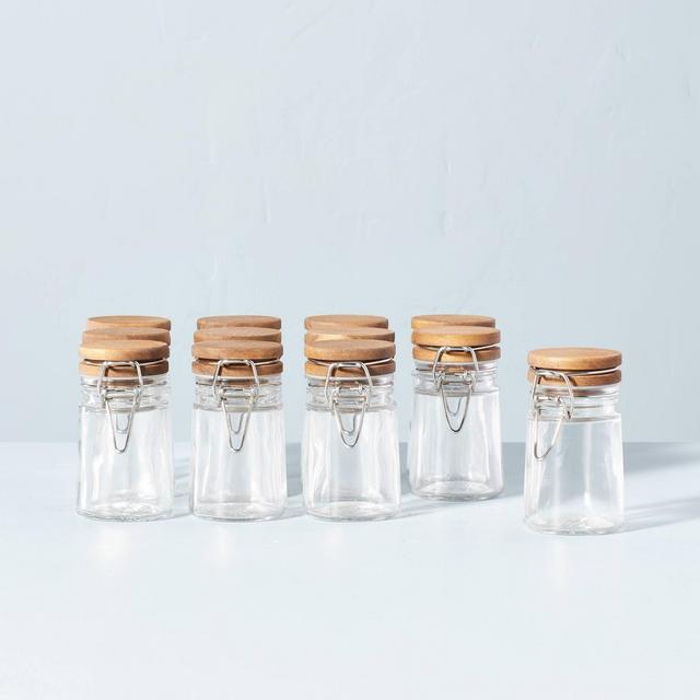 Glass & Wood Clamp Spice Jar Set - Hearth & Hand™ with Magnolia