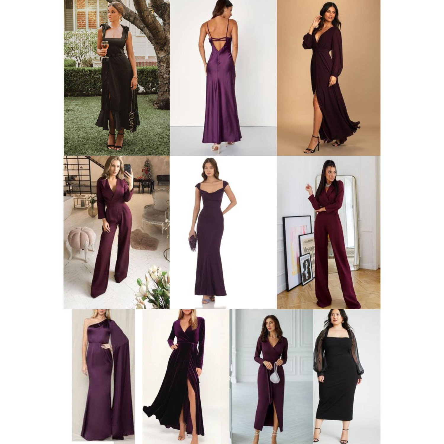 Here are so images of dresses and pantsuits for the women to wear.