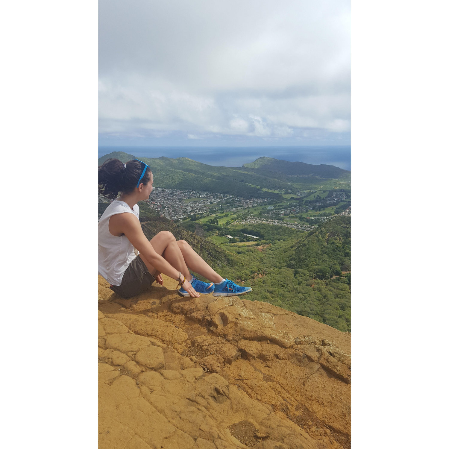 Hiking Koko Crater in Hawaii.
