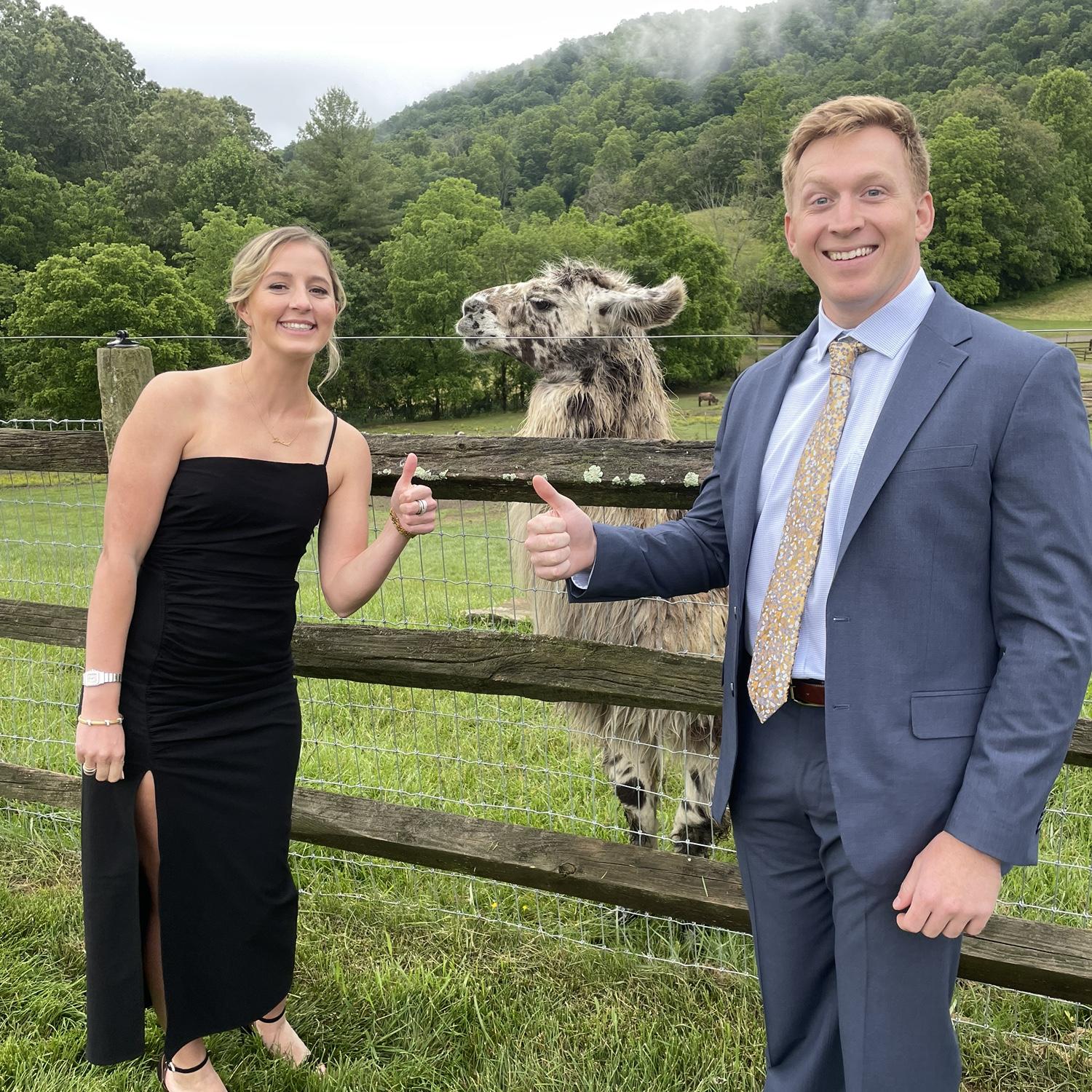 At the Casey Wedding in Asheville NC  ! We made all sorts of friends !
