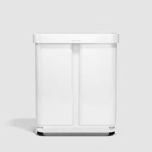 58L Step Recycler, White - Simplehuman