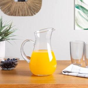 Glass Water Pitcher with Spout – Elegant Serving Carafe for Water, Juice, Sangria, Lemonade, and Cocktails – Crystal-Clear Glass Beverage Pitcher.