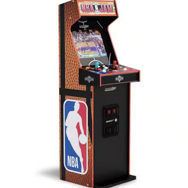 ARCADE1UP NBA JAM Deluxe 2 Player Control Panel Arcade Machine 5 ft. Home Cabinet NBA-A-400811