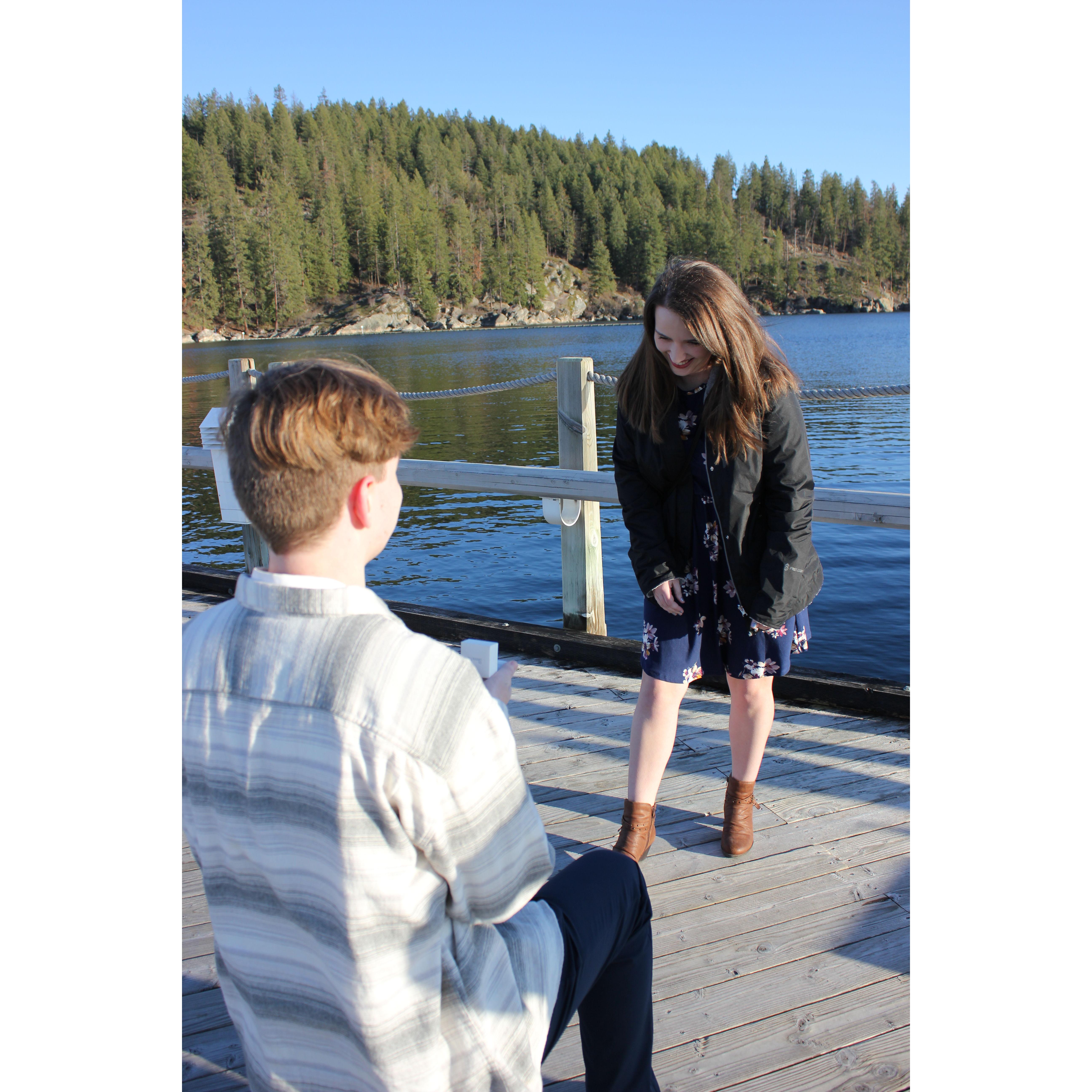 Ben proposing on their 5th anniversary!
(2022)