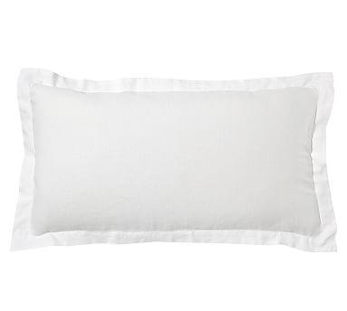 Belgian Flax Linen Sham, King, White