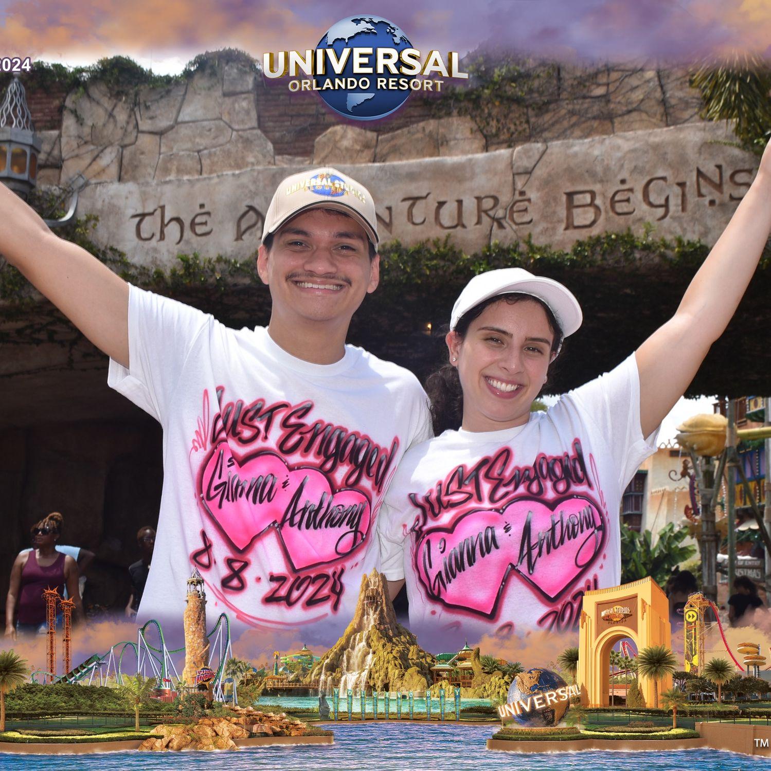 Immediately went to Universal to celebrate our engagement.