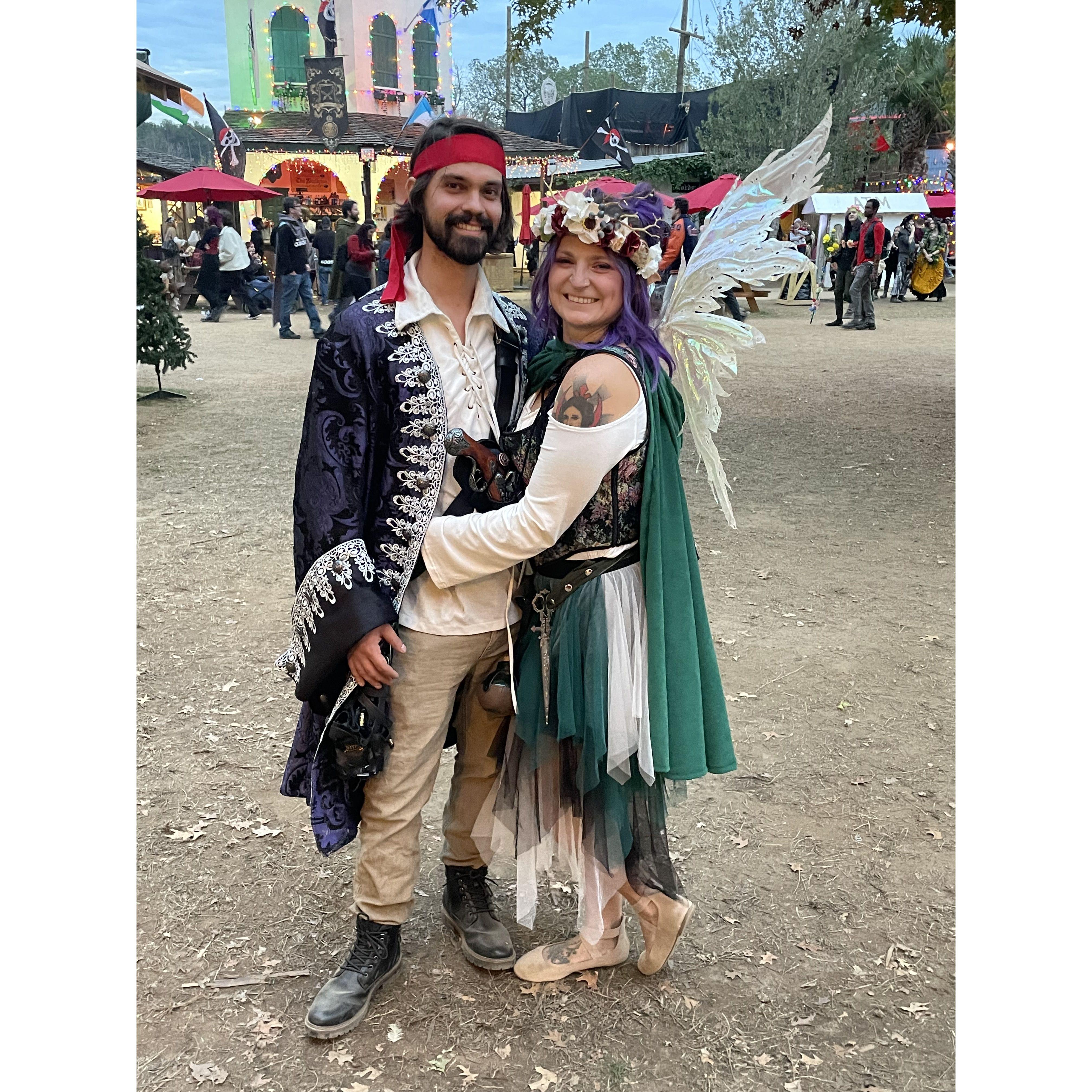 The latest and greatest rendition of our fairy and pirate costume. 3 years of upgrading at TRF and this is the current look!