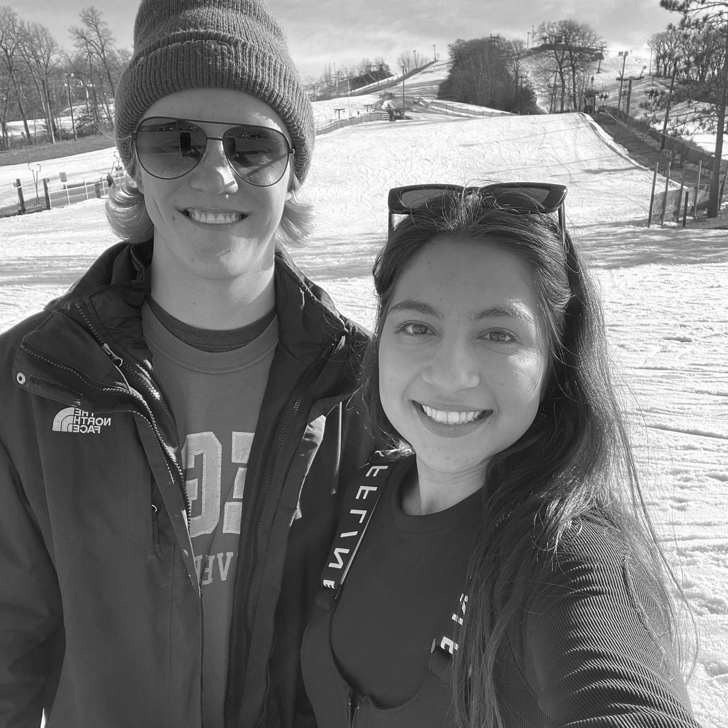 Analisas first time skiing!