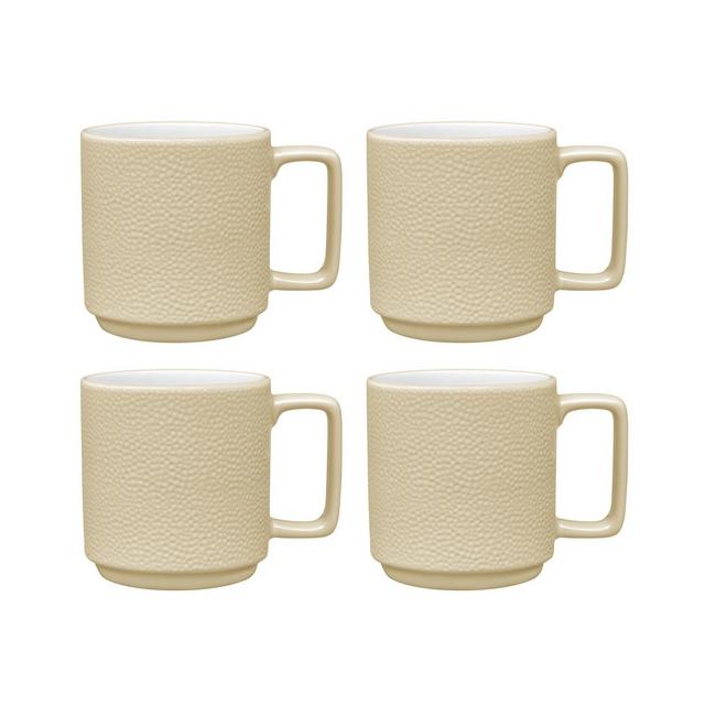 Noritake Colortex Stone Stax Mugs, Set of 4
