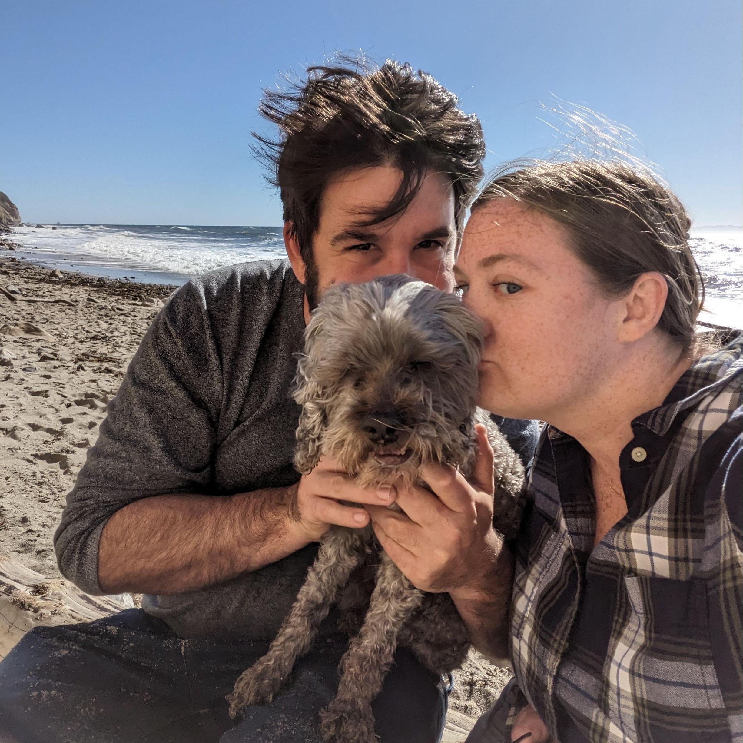 Our baby girl, Roxy, on a recent visit to our favorite dog-friendly beach - Hendry's!