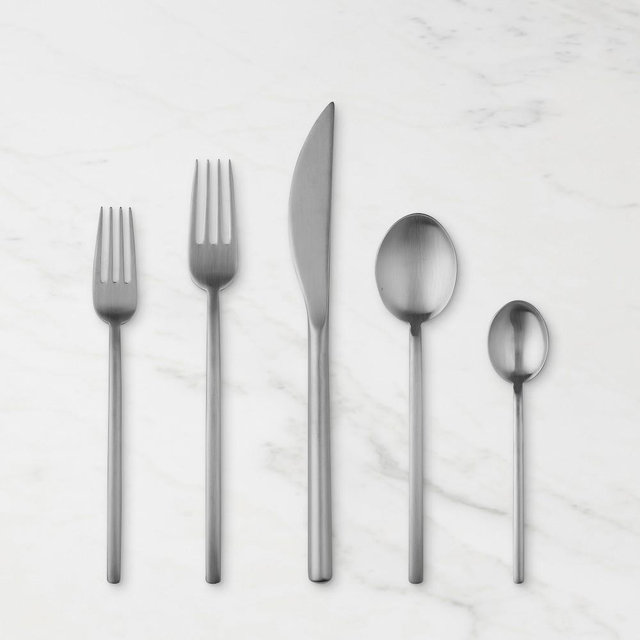 Mepra Due 20-Piece Flatware Set, Brushed Stainless-Steel