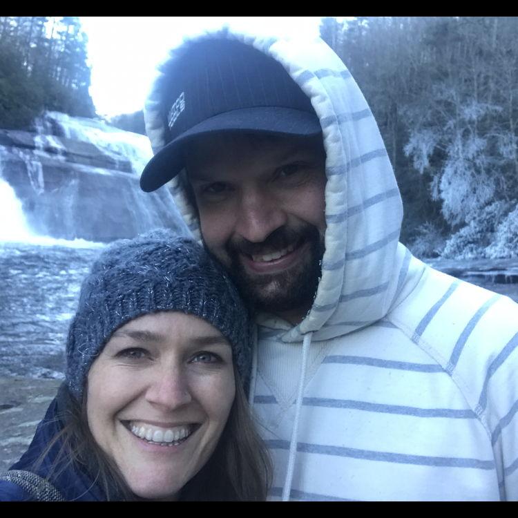 Hiked up to the waterfalls in Dupont State Forest in the winter time.