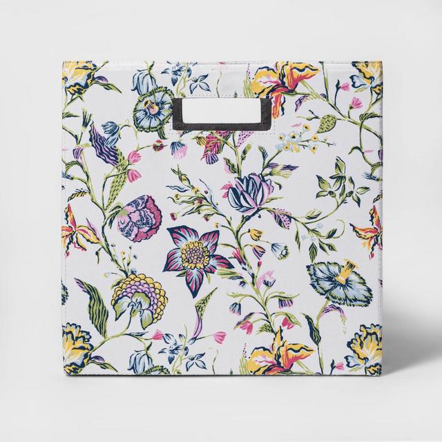 13" Fabric Cube Storage Bin Multi Floral Pattern - Threshold™