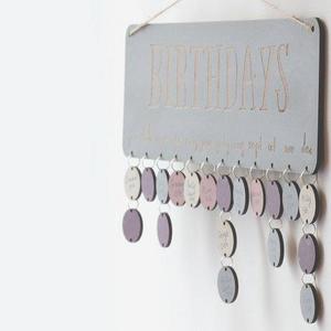 Gentle Grey Birthday Board ~ Family & Friends or Birthday