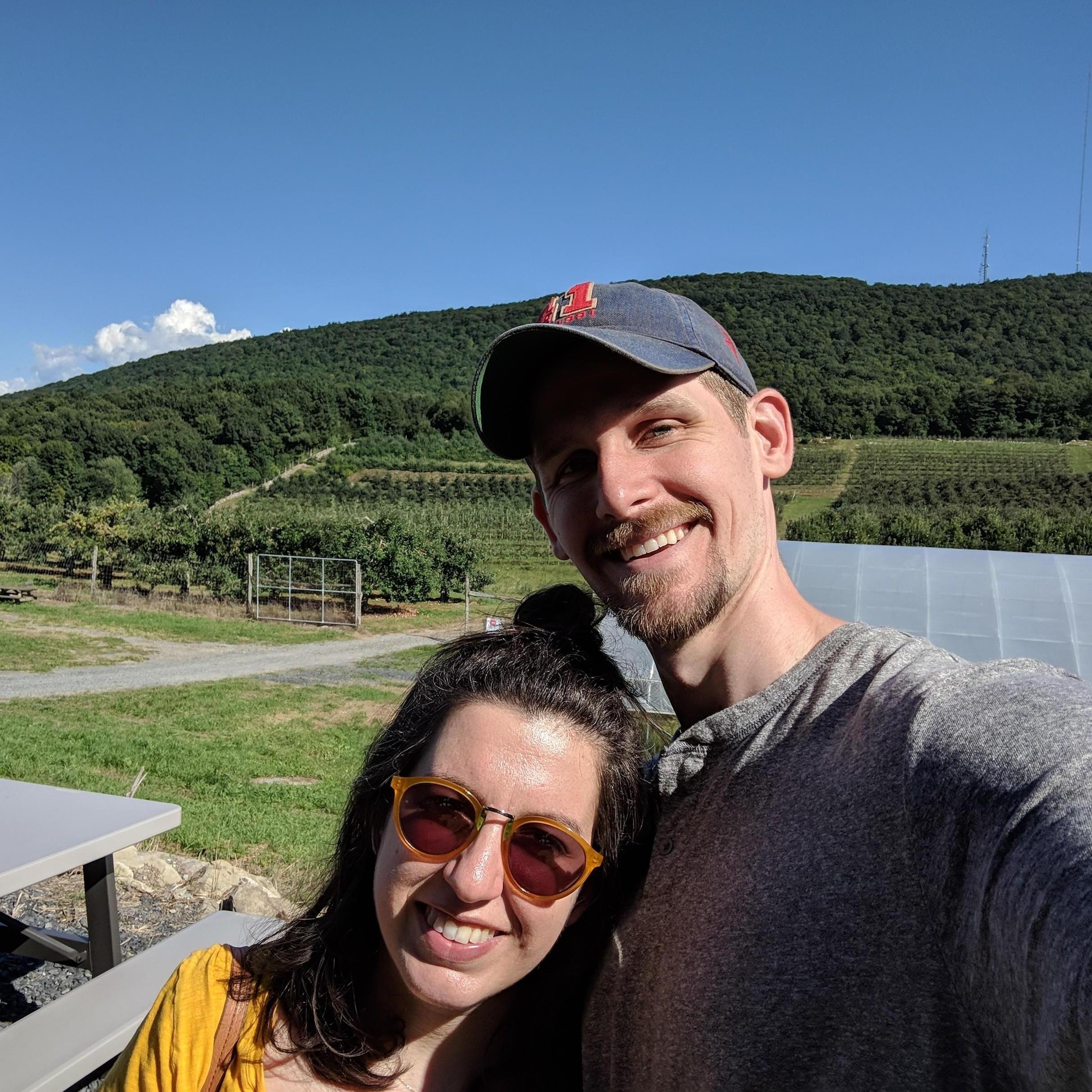 Quick stop at a roadside orchard after Jesse's 2018 wedding weekend
