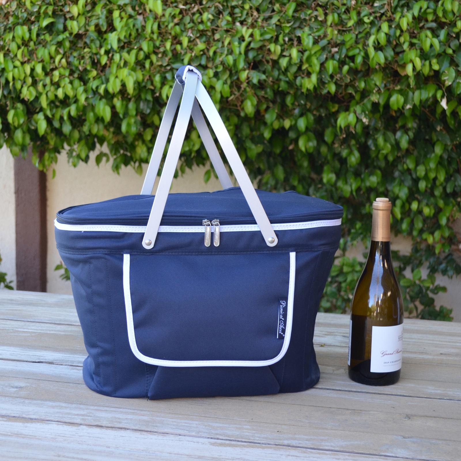 Picnic at Ascot, 4-Person Equipped Insulated Folding Picnic Set | Zola