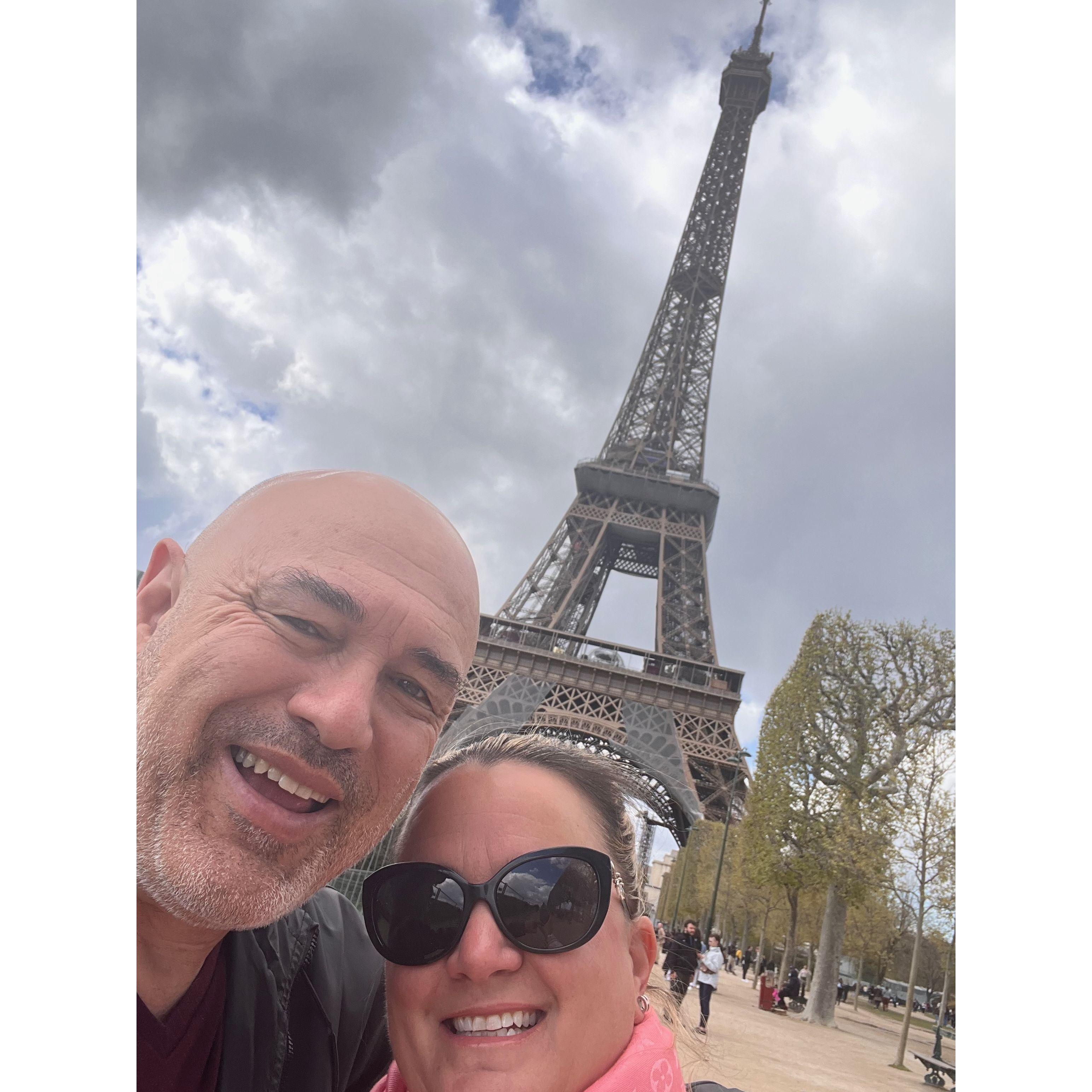 Paris - Olivier was skipping down the Champs De Mars