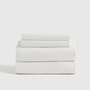 Organic Brushed Cotton Sheet Set - White, King