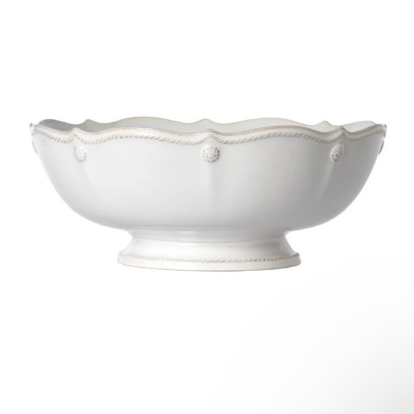 Berry & Thread 11" Footed Fruit Bowl - Whitewash