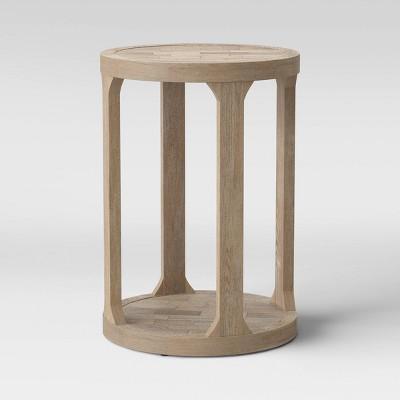 Castalia Round Accent Table Natural Wood - Threshold™