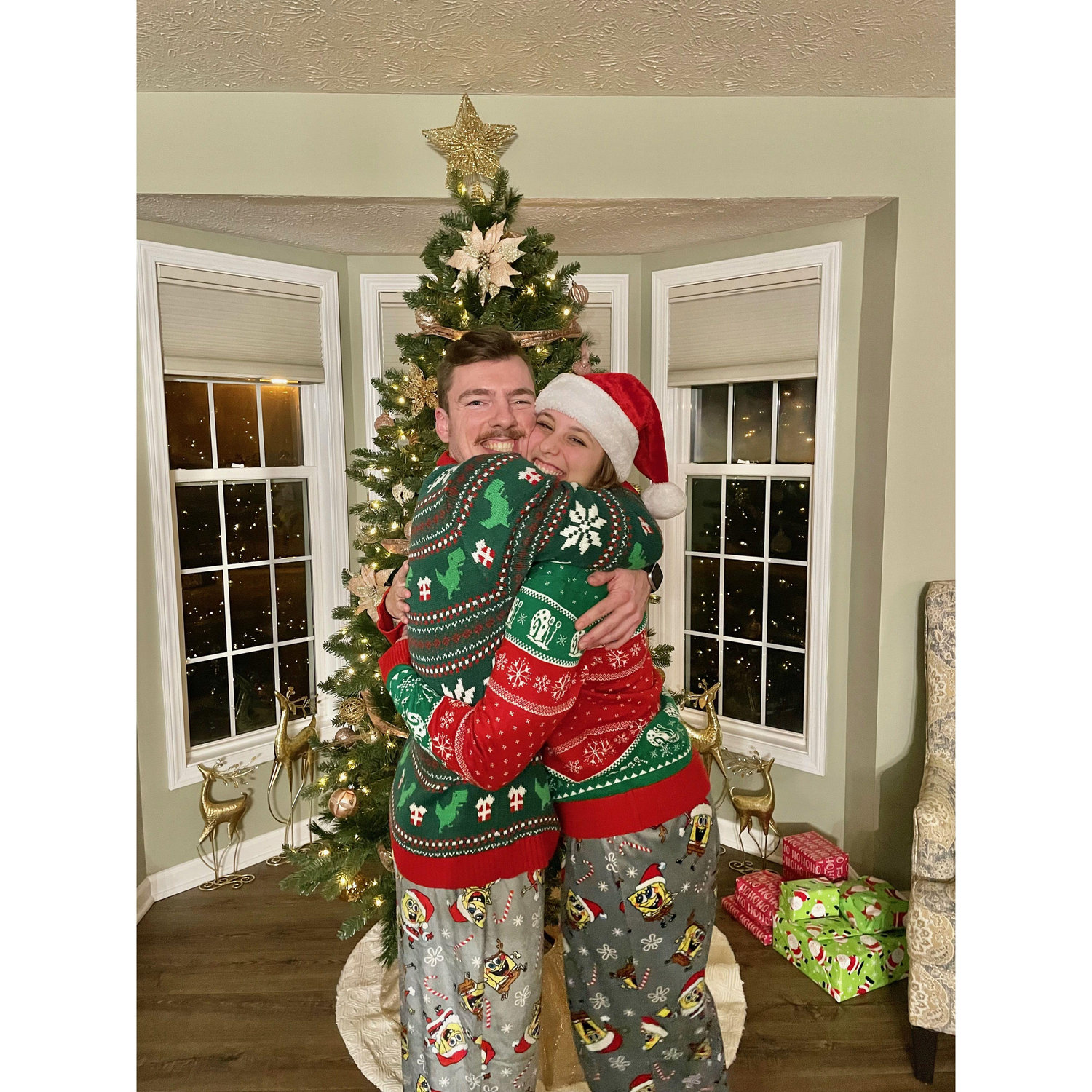 Our first Christmas together in December 2021