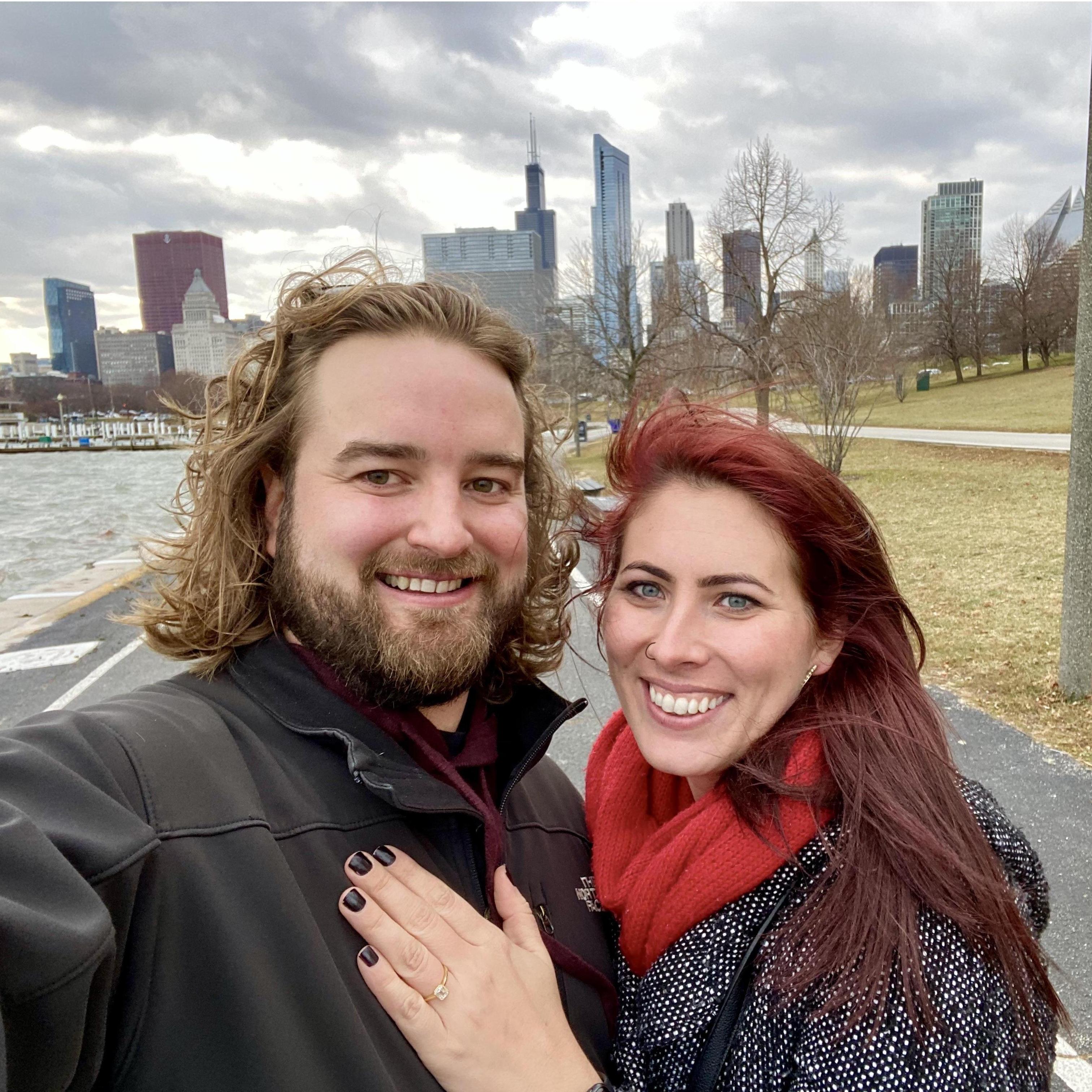 Our new favorite skyline photo aka our engagement