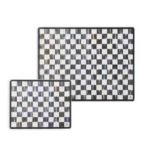 Check Glass Cutting Board, Set of 2