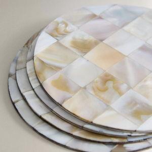 SET OF MOTHER-OF-PEARL COASTERS (SET OF 4)