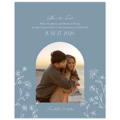 Storm Blue Wedding Digital Save the Date - Durham Photo