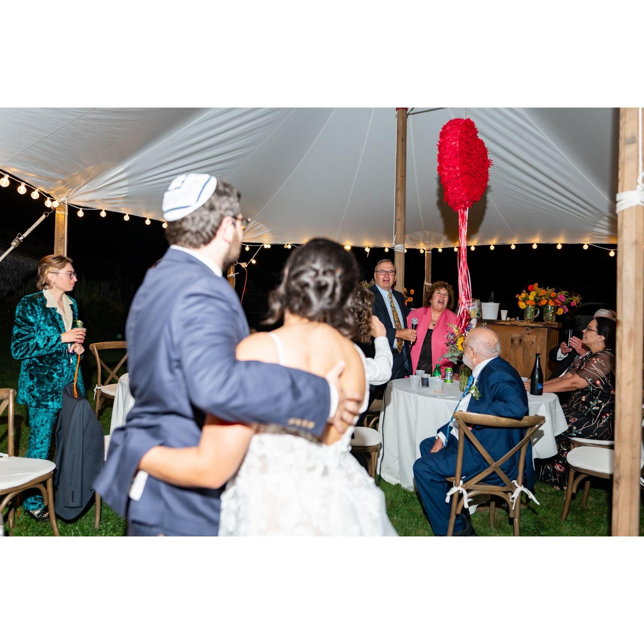 For our first dance we were serenaded by Sam's Aunt Deb & Uncle John