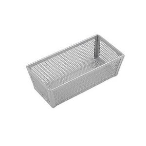 .ORG Powder-Coated 3-Inch x 6-Inch Mesh Drawer Organizer in Silver