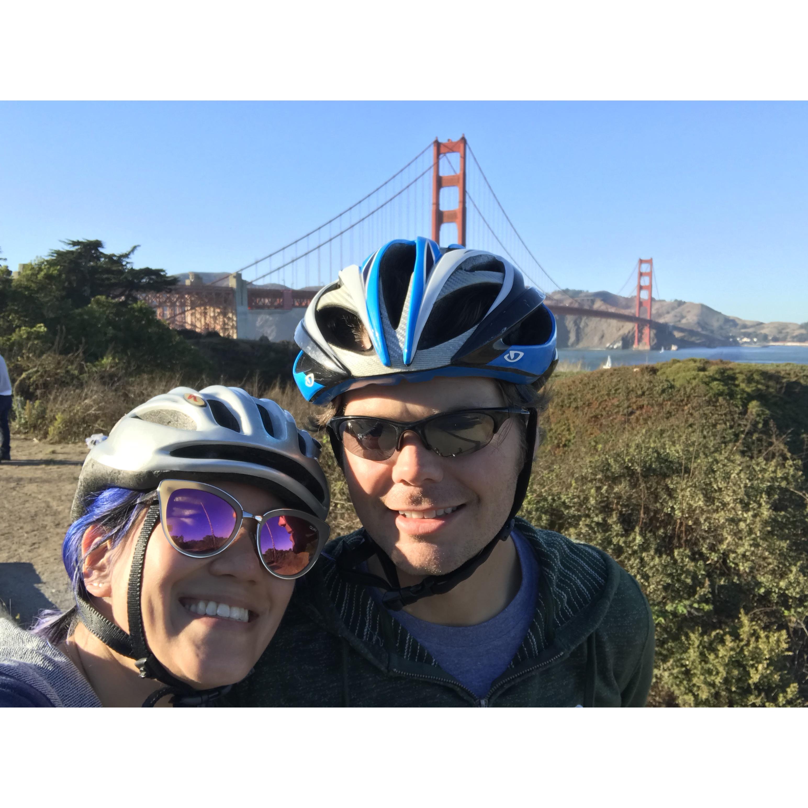 Surprise, we're on bikes again! Thank you to the Streza family for the bike and helmet loans.