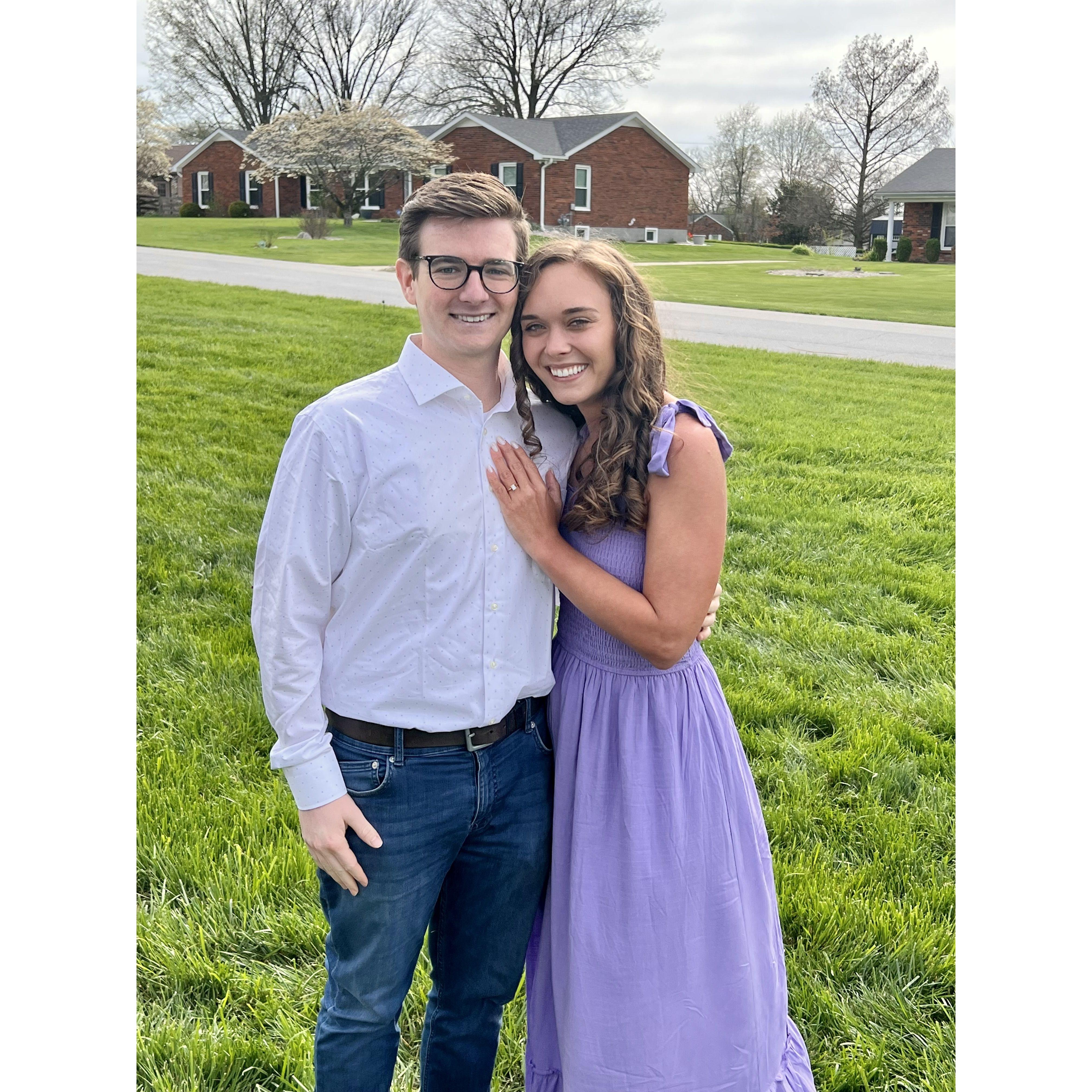 Where Corey proposed, which is also the same place he met Rachel's extended family 2 years earlier!