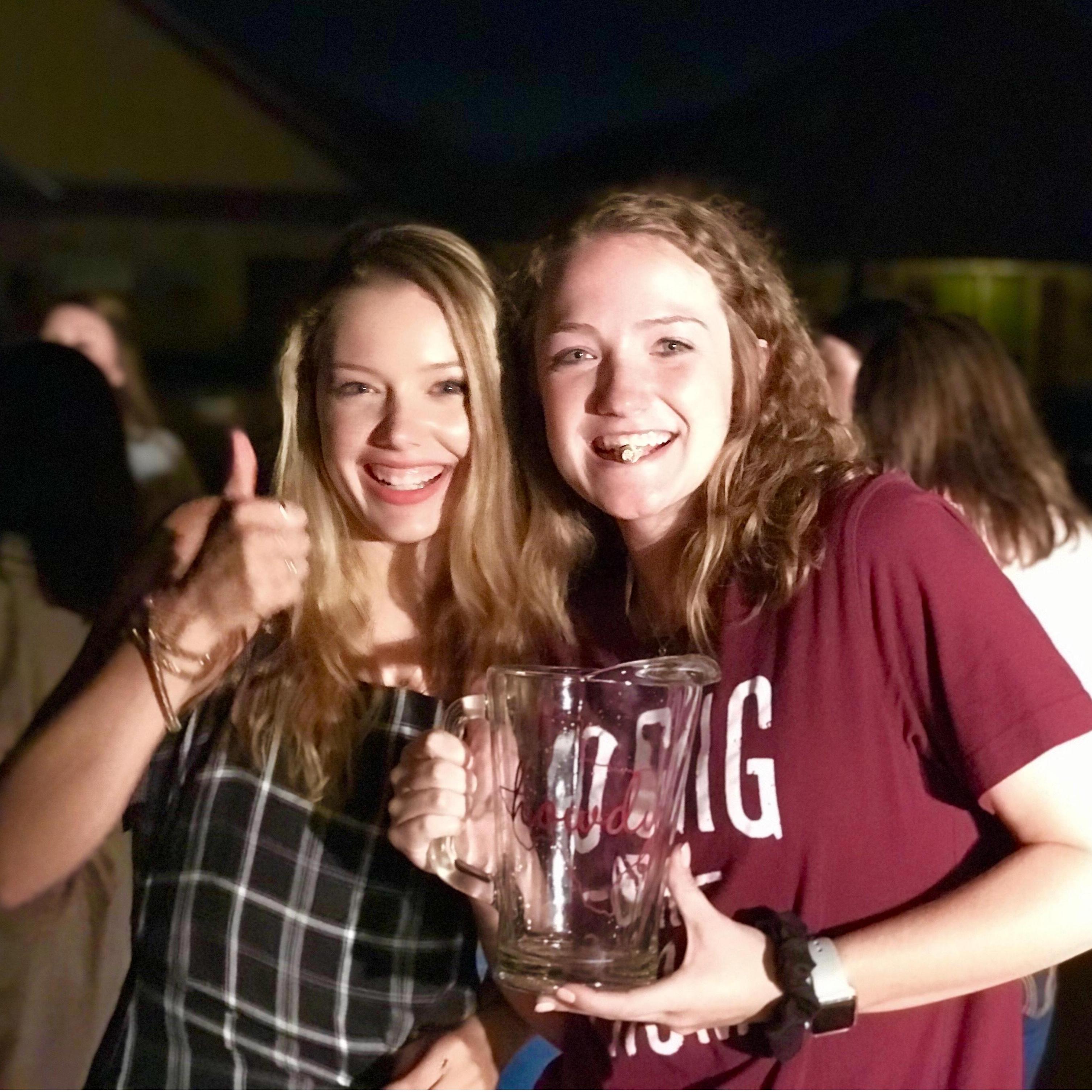 Marisa and Madi at Madi's ring dunk!