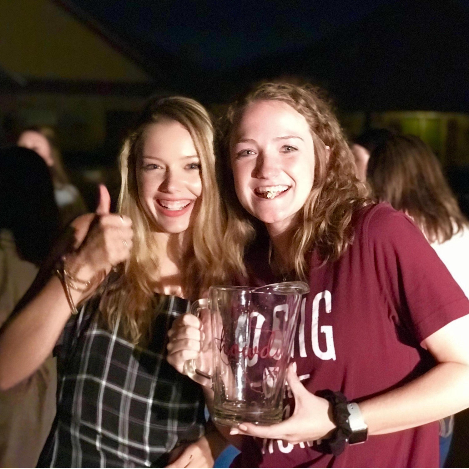 Marisa and Madi at Madi's ring dunk!