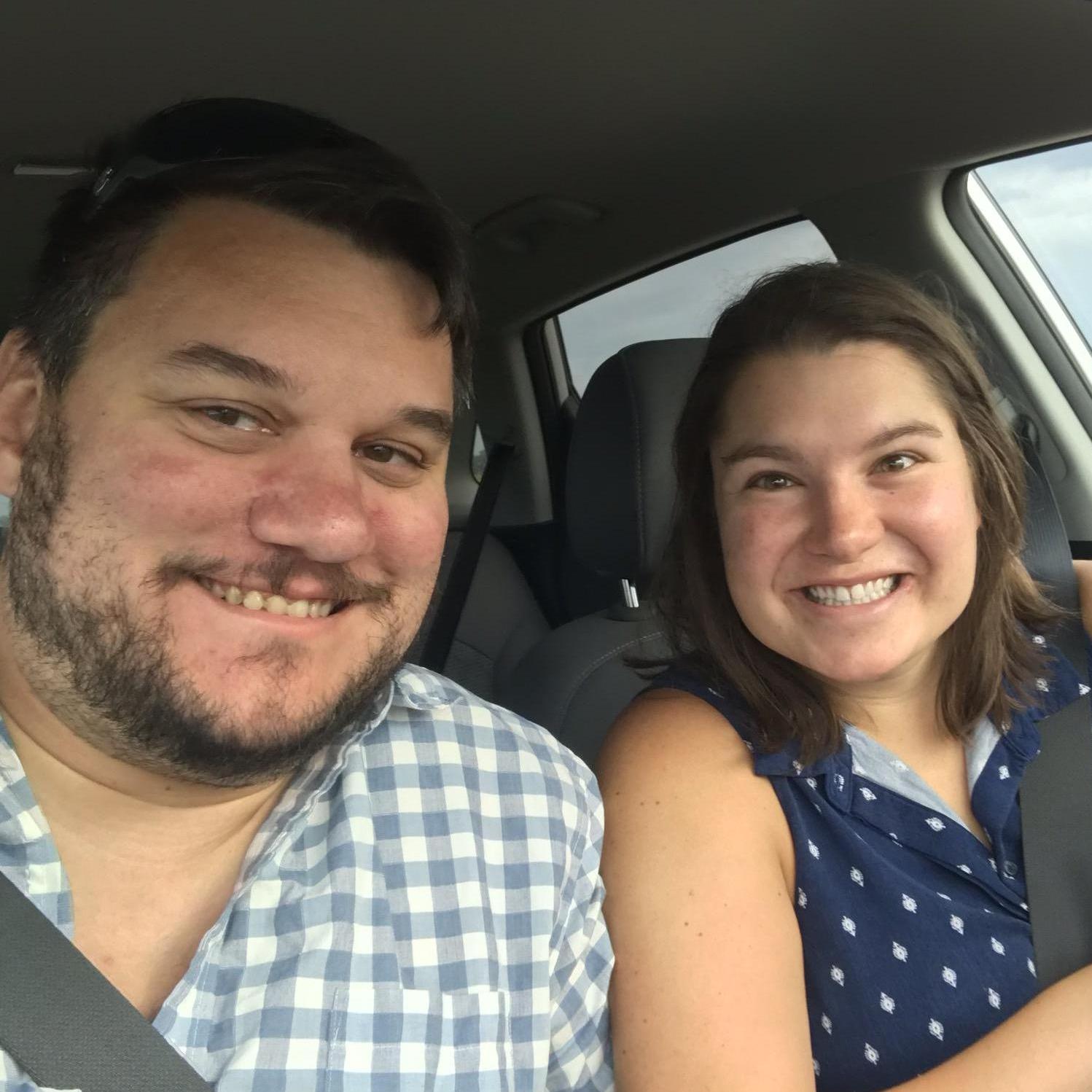 The first picture of us! Jake flew into Sioux Falls and we drove down to Missouri for his good friend's wedding!