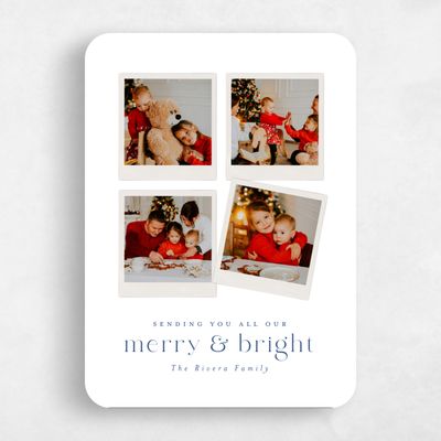 Blue Rounded Holiday Card - Hyde