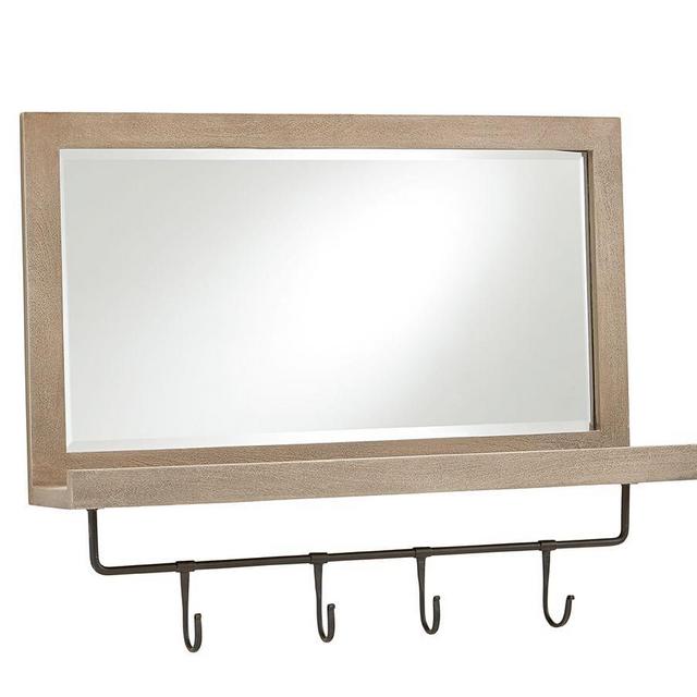 Lucy Entryway Mirror with Hooks