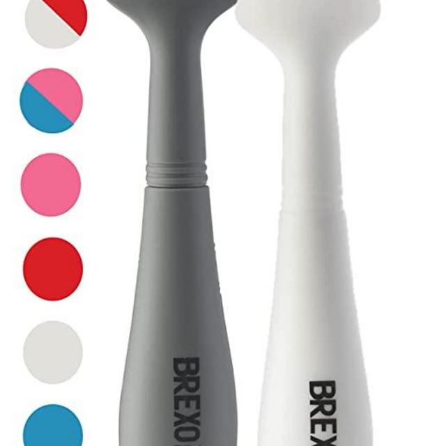 Brexonic Baby Brush Diaper Cream Applicator for Diaper Rashes, Soft Flexible Silicone Bum Brush Newborn and Baby Essentials, Gift Idea for Baby Shower and New Mom (2PK White, Grey)