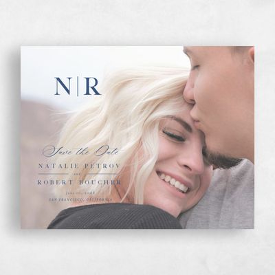 Dark Cobalt, Blue Wedding Save the Date - Holt Photo
