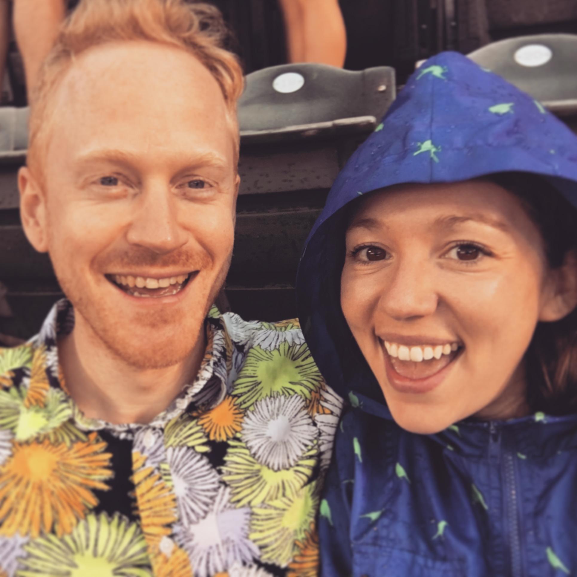 For Jason's first birthday in Colorado, Tia had a "Colorado" theme.  One stop was a Rockie's game...that ended up delayed because of a crazy thunderstorm!  At least we still had fun.