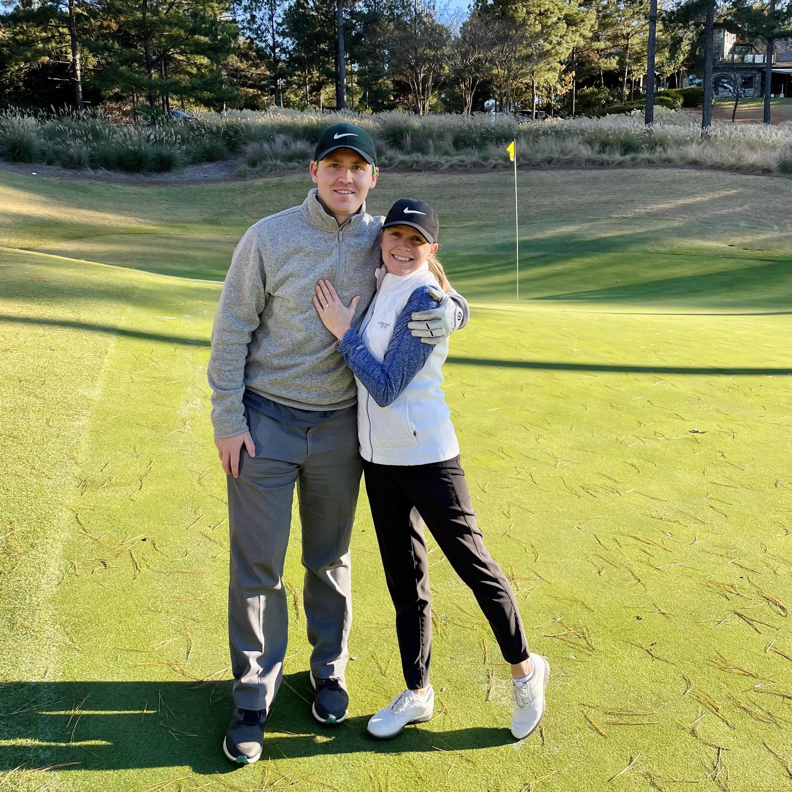 ENGAGED! November 26, 2021 -- The Creek Club at Reynolds Lake Oconee in Georgia